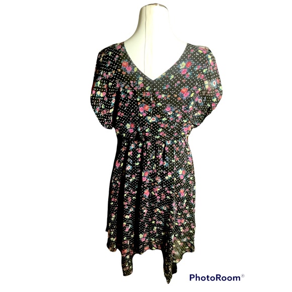 KALIJATI Size Medium Polka Dot and Floral Dress - Picture 3 of 6